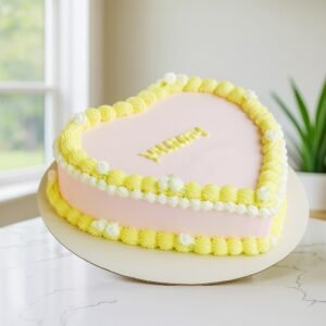 Mum’s love heart cake